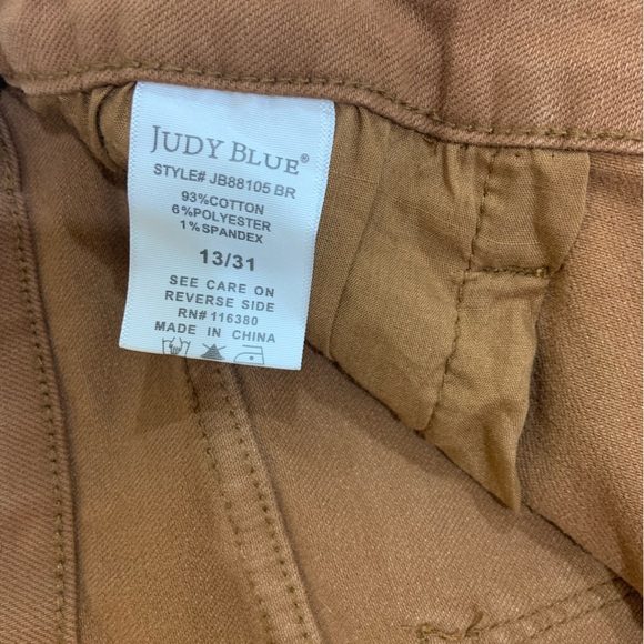 Judy Blue Brown Pants Women Brown 13/31 Slim Fit 31 Waist 32 Hips - Picture 6 of 9